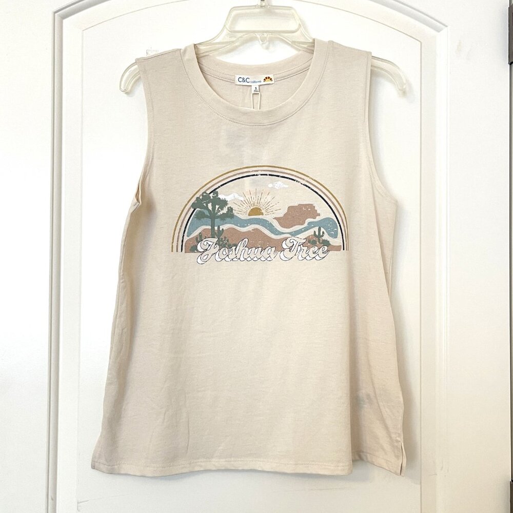 Joshua Tree Tank Top C&C California Graphic Print Small